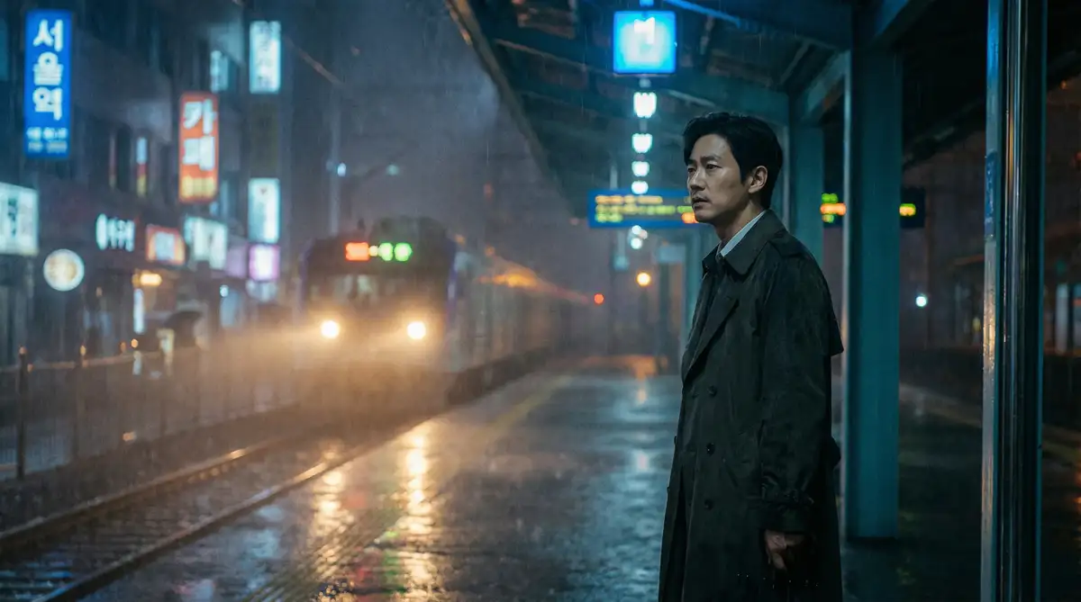 韩国伦理电影经典场景 - 雨夜车站，黑料视频 馆藏影像